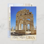 Carte Postale Ruines du marché, Leptis Magna, Libye (Devant / Derrière)