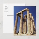 Carte Postale ruines grecques, Athènes, Grèce (Devant / Derrière)