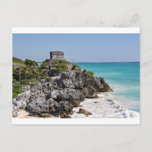 Carte Postale Ruines mayas à Tulum Mexique (Devant)