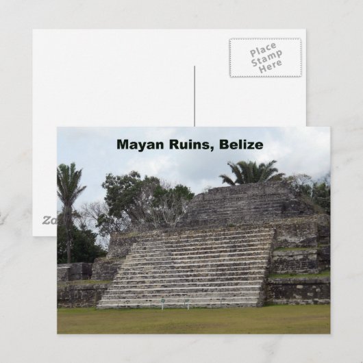 Carte Postale Ruines mayas, Belize (Devant / Derrière)