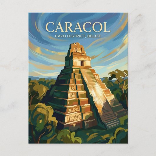 Carte Postale Ruines mayas de Caracol, Belize (Devant)