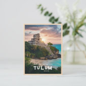 Carte Postale Ruines mayas de Tulum (Debout devant)
