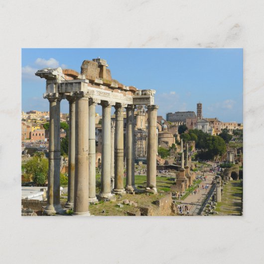 Carte Postale Ruines romaines à Rome Italie (Devant)