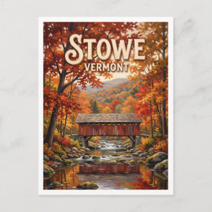 Carte Postale Ruisseau d'automne de Stowe Vermont