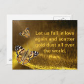 Carte Postale Rumi Chute de nouveau amoureuse (Devant / Derrière)