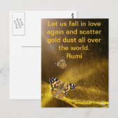 Carte Postale Rumi Chute de nouveau amoureuse (Devant / Derrière)