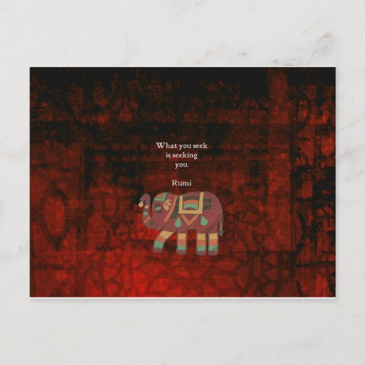 Carte Postale Rumi Inspirationnel Ce Que Vous Cherchez Citer (Devant)