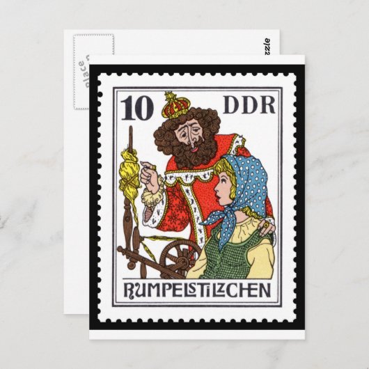 Carte Postale Rumpelstiltskin 10 DDR 1976 (Devant / Derrière)
