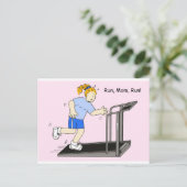 Carte Postale Run Maman Run Lady on Treadmill (Debout devant)