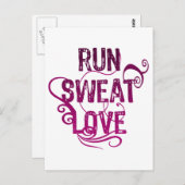 Carte Postale Run Sweat Love (Devant / Derrière)