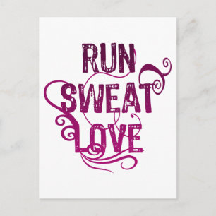 Carte Postale Run Sweat Love