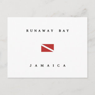 Carte Postale Runaway Bay Jamaïque Drapeau de plongée