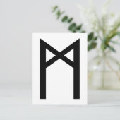 CARTE POSTALE RUNE MANNAZ (Debout devant)