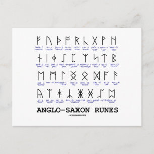 Carte Postale Runes anglo-saxonnes (Cryptographie Linguistique)