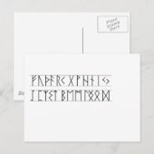 Carte Postale Runes Elder Futhark (Devant / Derrière)