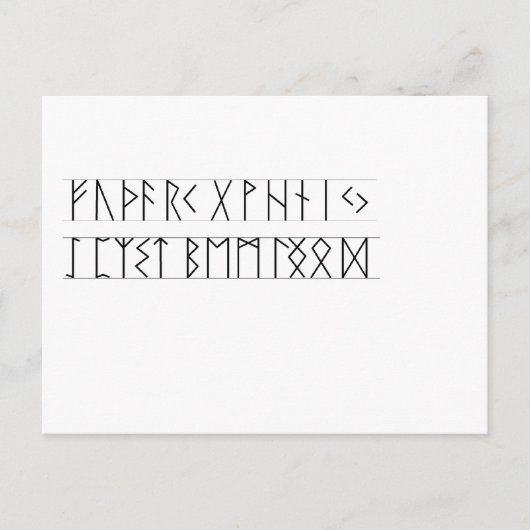 Carte Postale Runes Elder Futhark (Devant)