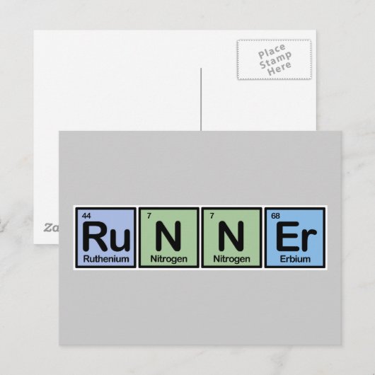 Carte Postale Runner fait d'éléments (Devant / Derrière)