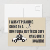 Carte Postale Running From The Cops (Devant / Derrière)