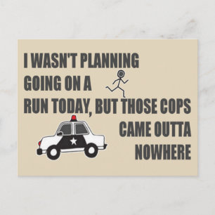 Carte Postale Running From The Cops