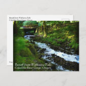 Carte Postale Runoff de Wahkeena Falls, Oregon (Devant / Derrière)