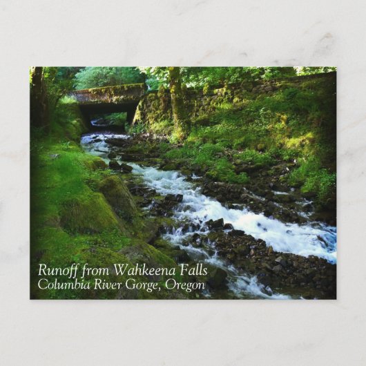 Carte Postale Runoff de Wahkeena Falls, Oregon (Devant)
