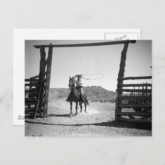 Carte Postale Rupture de cowboy (Devant / Derrière)