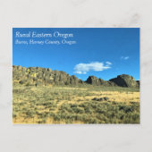 Carte Postale Rural Harney Comté, Burns, Oregon Canvas Imprimer (Devant)
