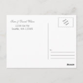 Carte Postale Russe Antler Deer Floral Mariage de bois (Dos)