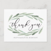 Carte Postale Russe Aquarelle Mariage Merci  photo (Devant)