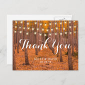 Carte Postale Russe Bois d'automne Mariage de automne Merci (Devant / Derrière)