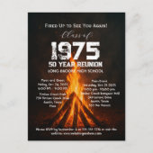 Carte Postale Russe Bonfire Black High School Classe Réunion (Devant)