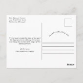 Carte Postale Russe Burlap de Noël Monogramme Photo Holiday (Dos)