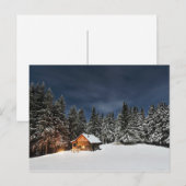 Carte Postale Russe Cabine neige hiver (Devant / Derrière)