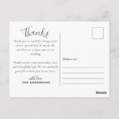 Carte Postale Russe Custom Photo Mariage Thankyou Postcard (Dos)