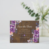 Carte Postale Russe Fuchsia Floral Mariage (Debout devant)