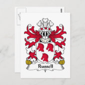 Carte Postale Russell Family Crest (Devant / Derrière)