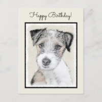 Russell Terrier Peinture rugueuse - Art Chien orig