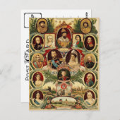 Carte Postale Russie impériale, tsars, tsarinas, tsar Nicolas (Devant / Derrière)