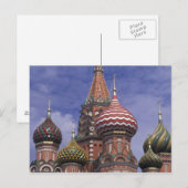 Carte Postale Russie, Moscou, Carré rouge. célèbres oignons de S (Devant / Derrière)