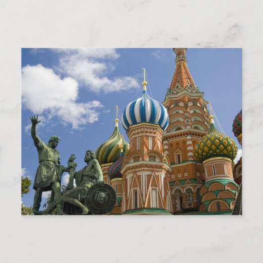 Carte Postale Russie, Moscou, place Rouge. St. Basil's 3 (Devant)