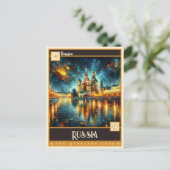 Carte Postale Russie | Peinture Vintage (Debout devant)