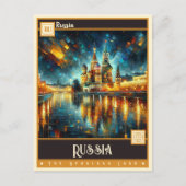 Carte Postale Russie | Peinture Vintage (Devant)