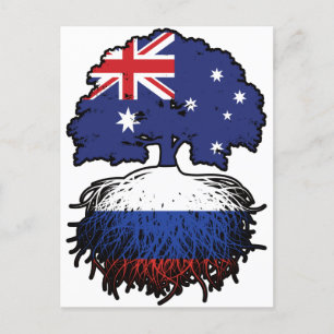 Carte Postale Russie Russie Australie Australie racine arbre