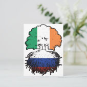 Carte Postale Russie Russie Irlande drapeau des racines d'arbre (Debout devant)