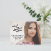 Carte Postale Rust (couleur personnalisable) Graduation Party Ph (Debout devant)