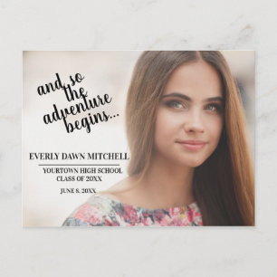 Carte Postale Rust (couleur personnalisable) Graduation Party Ph