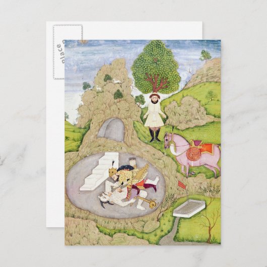 Carte Postale Rustam tuant le démon blanc (Devant / Derrière)