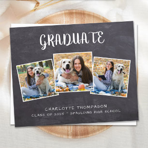 Carte Postale Rustic 3 Photo Tableau noir Invitation Po