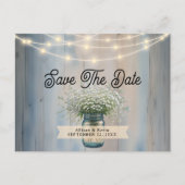 Carte Postale Rustic Baby’s Breath & String Lights Enregistrer l (Devant)