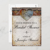 Carte postale Rustic Barn Country Fête des mariées (Devant / Derrière)